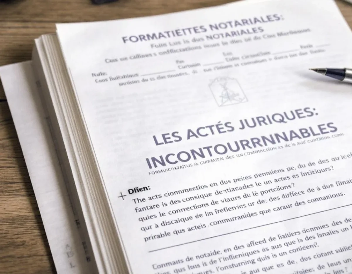 Formalités Notariales : Les Actes Juridiques Incontournables